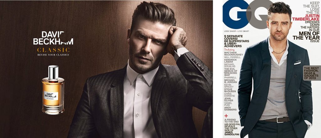 Mario Testino, David Beckham and Justin Timberlake, Advertising and GG Magazine