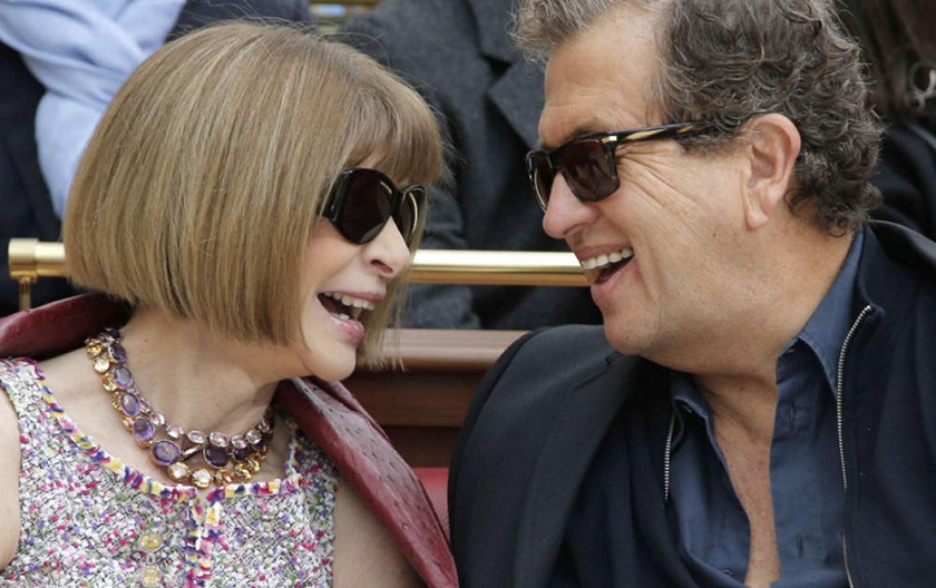 Anna Wintour, editor-in-chief of Vogue since 1988 with Mario Testino