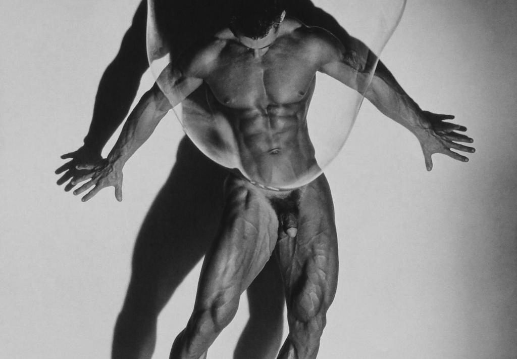 Herb Ritts "Male Nude in Bubble, 1987"