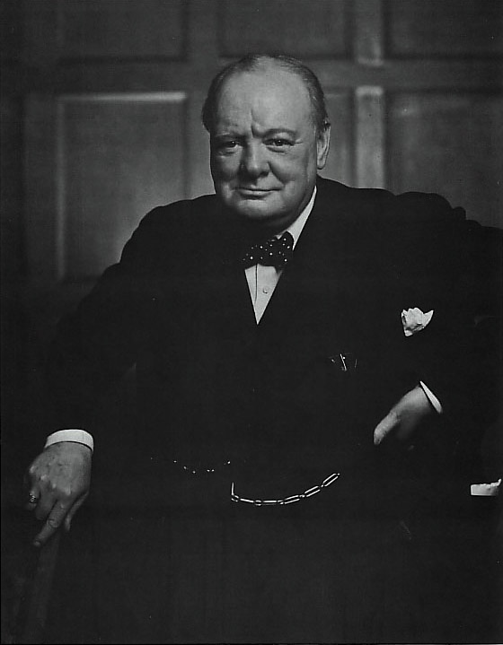 Photo of William Churchill by Yousuf Karsh